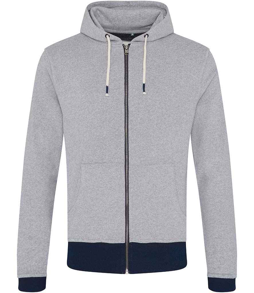 EA051 Heather Grey/Navy Model