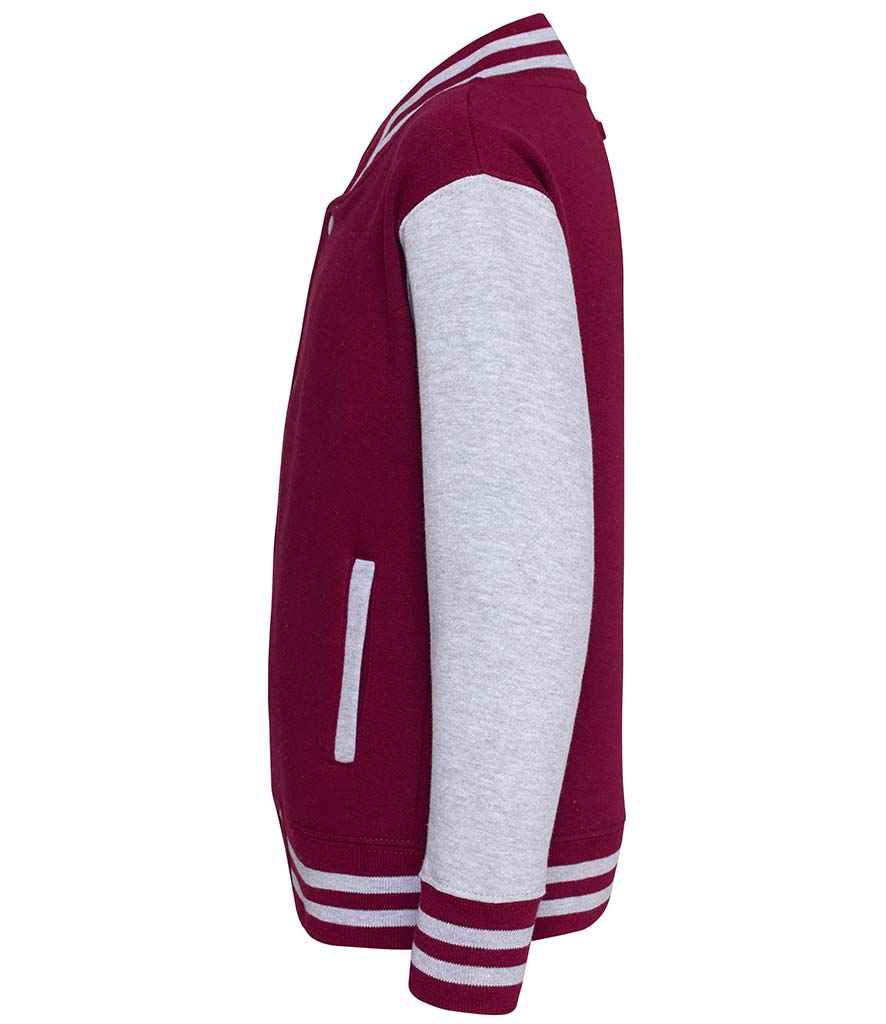 JH043B Burgundy/Heather Grey Left